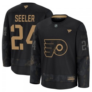 Youth Fanatics Philadelphia Flyers Nick Seeler 2024 Military Appreciation Practice Jersey - Black Premium