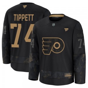 Youth Fanatics Philadelphia Flyers Owen Tippett 2024 Military Appreciation Practice Jersey - Black Premium