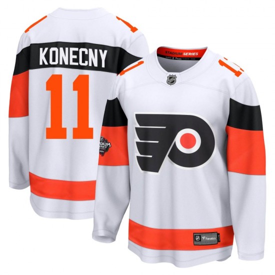 Fanatics Branded Philadelphia Flyers Travis Konecny 2024 Stadium Series Jersey - White Breakaway