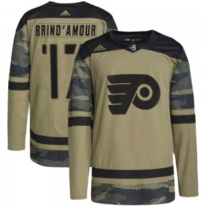 Youth Adidas Philadelphia Flyers Rod Brind'Amour Military Appreciation Practice Jersey - Camo Authentic