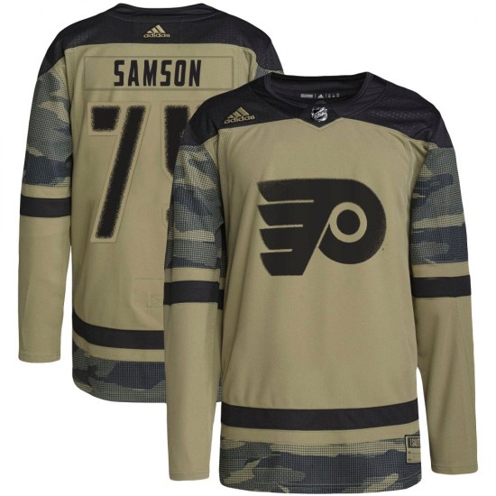 Youth Adidas Philadelphia Flyers Ethan Samson Military Appreciation Practice Jersey - Camo Authentic