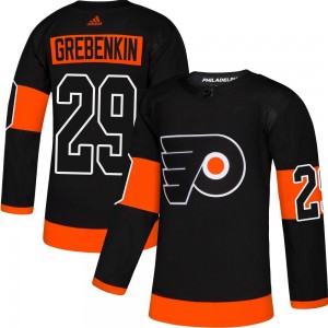 Youth Adidas Philadelphia Flyers Nikita Grebenkin Alternate Jersey - Black Authentic