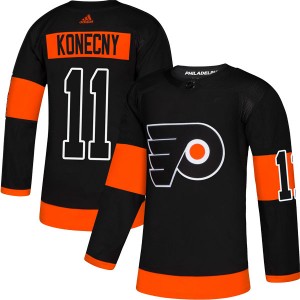 Youth Adidas Philadelphia Flyers Travis Konecny Alternate Jersey - Black Authentic