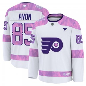 Fanatics Philadelphia Flyers Jon-Randall Avon 2024 Hockey Fights Cancer Practice Jersey - White Premium