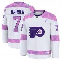 Fanatics Philadelphia Flyers Bill Barber 2024 Hockey Fights Cancer Practice Jersey - White Premium