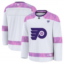 Fanatics Philadelphia Flyers Blank ＃ 2024 Hockey Fights Cancer Practice Jersey - White Premium