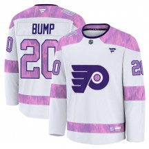 Fanatics Philadelphia Flyers Alex Bump 2024 Hockey Fights Cancer Practice Jersey - White Premium