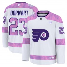 Fanatics Philadelphia Flyers Karsen Dorwart 2024 Hockey Fights Cancer Practice Jersey - White Premium