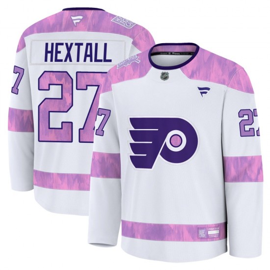 Fanatics Philadelphia Flyers Ron Hextall 2024 Hockey Fights Cancer Practice Jersey - White Premium