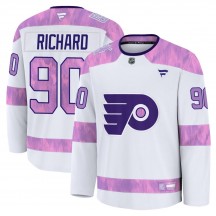 Fanatics Philadelphia Flyers Anthony Richard 2024 Hockey Fights Cancer Practice Jersey - White Premium