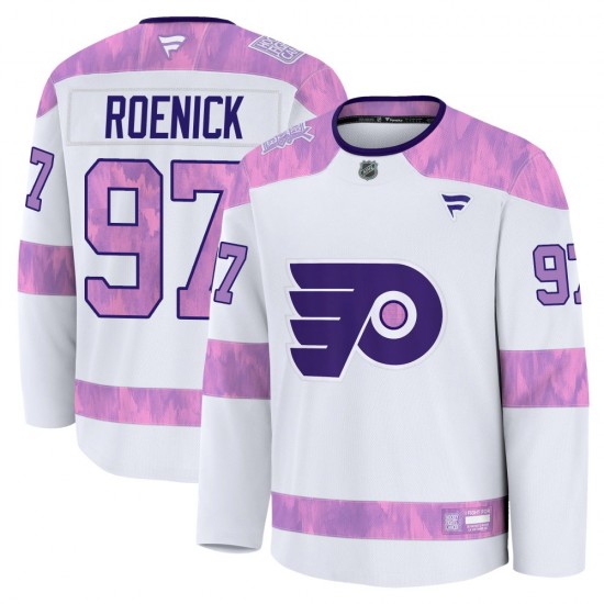 Fanatics Philadelphia Flyers Jeremy Roenick 2024 Hockey Fights Cancer Practice Jersey - White Premium