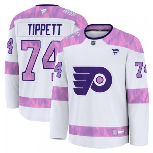 Fanatics Philadelphia Flyers Owen Tippett 2024 Hockey Fights Cancer Practice Jersey - White Premium