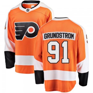 Fanatics Branded Philadelphia Flyers Carl Grundstrom Home Jersey - Orange Breakaway