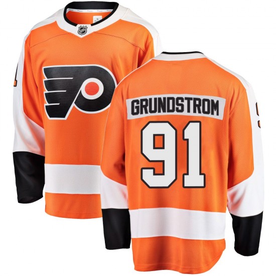 Fanatics Branded Philadelphia Flyers Carl Grundstrom Home Jersey - Orange Breakaway