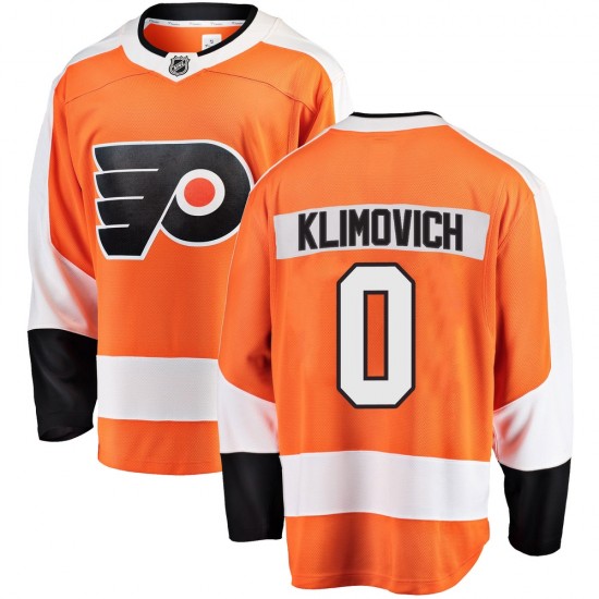 Fanatics Branded Philadelphia Flyers Danila Klimovich Home Jersey - Orange Breakaway