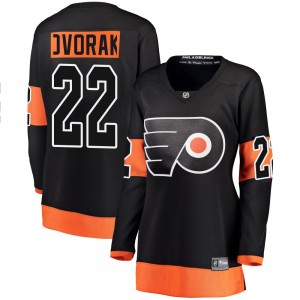 Women's Fanatics Branded Philadelphia Flyers Christian Dvorak Alternate Jersey - Black Breakaway