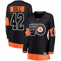 Women's Fanatics Branded Philadelphia Flyers Spencer Gill Alternate Jersey - Black Breakaway