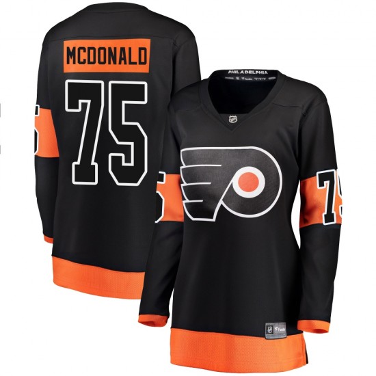 Women's Fanatics Branded Philadelphia Flyers Hunter McDonald Alternate Jersey - Black Breakaway