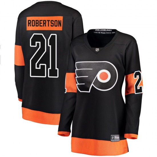 Women's Fanatics Branded Philadelphia Flyers Tucker Robertson Alternate Jersey - Black Breakaway