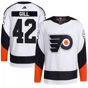 Adidas Philadelphia Flyers Spencer Gill Reverse Retro 2.0 Jersey - White Authentic