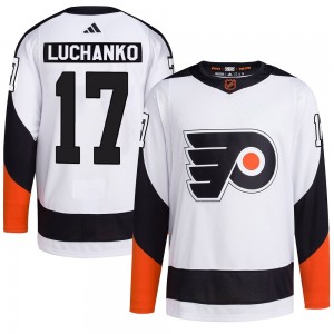 Adidas Philadelphia Flyers Jett Luchanko Reverse Retro 2.0 Jersey - White Authentic