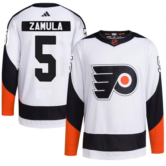 Adidas Philadelphia Flyers Egor Zamula Reverse Retro 2.0 Jersey - White Authentic