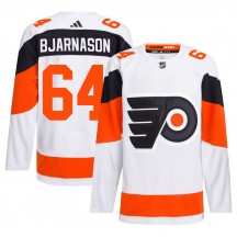 Adidas Philadelphia Flyers Carson Bjarnason 2024 Stadium Series Primegreen Jersey - White Authentic