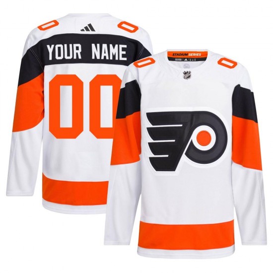 Adidas Philadelphia Flyers Custom Custom 2024 Stadium Series Primegreen Jersey - White Authentic
