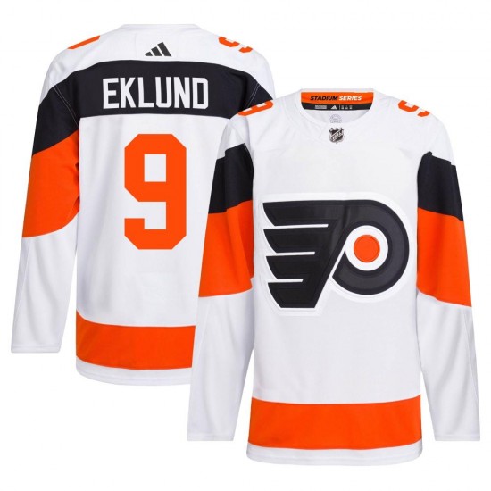 Adidas Philadelphia Flyers Pelle Eklund 2024 Stadium Series Primegreen Jersey - White Authentic