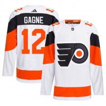 Adidas Philadelphia Flyers Simon Gagne 2024 Stadium Series Primegreen Jersey - White Authentic