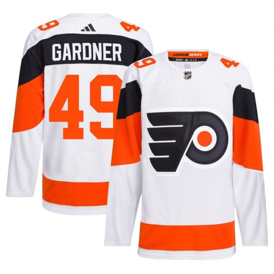 Adidas Philadelphia Flyers Rhett Gardner 2024 Stadium Series Primegreen Jersey - White Authentic