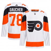 Adidas Philadelphia Flyers Jacob Gaucher 2024 Stadium Series Primegreen Jersey - White Authentic
