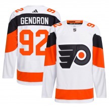 Adidas Philadelphia Flyers Alexis Gendron 2024 Stadium Series Primegreen Jersey - White Authentic