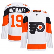 Adidas Philadelphia Flyers Garnet Hathaway 2024 Stadium Series Primegreen Jersey - White Authentic