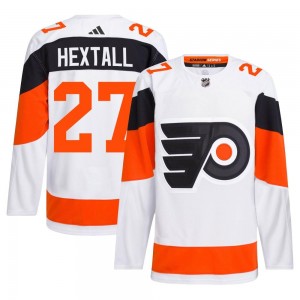 Adidas Philadelphia Flyers Ron Hextall 2024 Stadium Series Primegreen Jersey - White Authentic