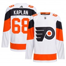 Adidas Philadelphia Flyers Devin Kaplan 2024 Stadium Series Primegreen Jersey - White Authentic