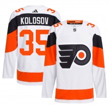 Adidas Philadelphia Flyers Aleksei Kolosov 2024 Stadium Series Primegreen Jersey - White Authentic