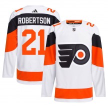 Adidas Philadelphia Flyers Tucker Robertson 2024 Stadium Series Primegreen Jersey - White Authentic