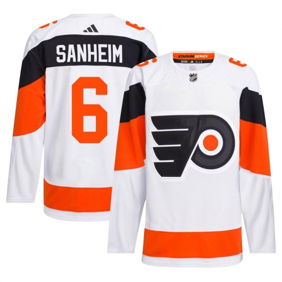 Adidas Philadelphia Flyers Travis Sanheim 2024 Stadium Series Primegreen Jersey - White Authentic