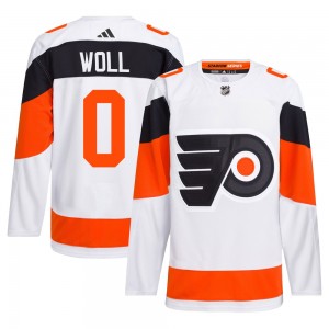 Adidas Philadelphia Flyers Joseph Woll 2024 Stadium Series Primegreen Jersey - White Authentic