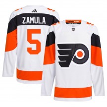 Adidas Philadelphia Flyers Egor Zamula 2024 Stadium Series Primegreen Jersey - White Authentic