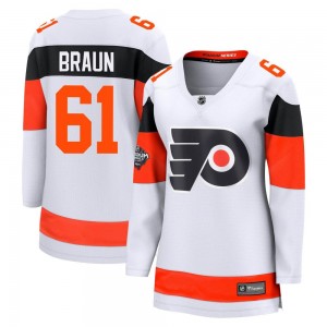 Women's Fanatics Branded Philadelphia Flyers Justin Braun 2024 Stadium Series Jersey - White Breakaway