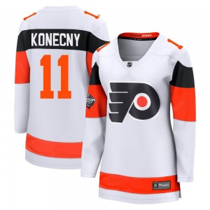 Women's Fanatics Branded Philadelphia Flyers Travis Konecny 2024 Stadium Series Jersey - White Breakaway
