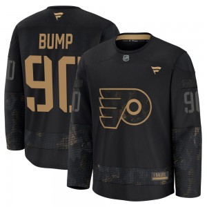 Fanatics Philadelphia Flyers Alex Bump 2024 Military Appreciation Practice Jersey - Black Premium