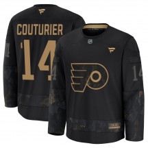 Fanatics Philadelphia Flyers Sean Couturier 2024 Military Appreciation Practice Jersey - Black Premium