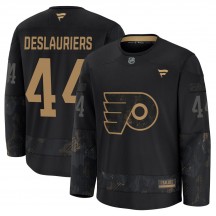 Fanatics Philadelphia Flyers Nicolas Deslauriers 2024 Military Appreciation Practice Jersey - Black Premium