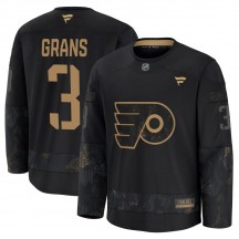 Fanatics Philadelphia Flyers Helge Grans 2024 Military Appreciation Practice Jersey - Black Premium