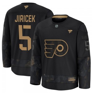 Fanatics Philadelphia Flyers David Jiricek 2024 Military Appreciation Practice Jersey - Black Premium