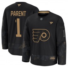 Fanatics Philadelphia Flyers Bernie Parent 2024 Military Appreciation Practice Jersey - Black Premium