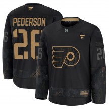 Fanatics Philadelphia Flyers Lane Pederson 2024 Military Appreciation Practice Jersey - Black Premium